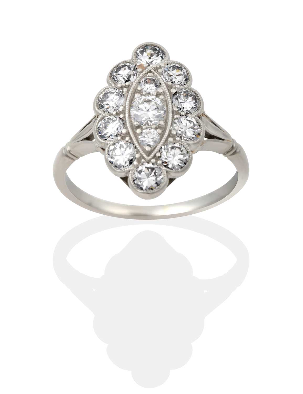 Lot 2267 - A Diamond Cluster Ring