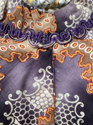 Lot 2014 - 19th Century Purple and Orange Printed Wool...