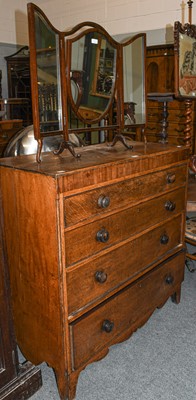 Lot 478 - A four height oak straight front chest of...