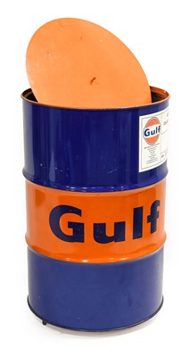 Lot 117 - Gulf: A 200-Litre Cylindrical Drum, painted...