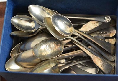 Lot 466 - Quantity of assorted silver teaspoons