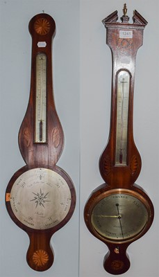 Lot 576 - Two 19th century wheel barometers, one signed...