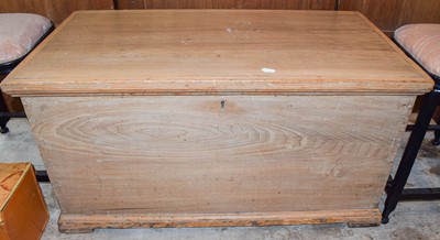 Lot 549 - A Victorian pine blanket box, together with a...