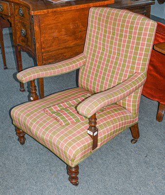 Lot 563 - A Victorian mahogany framed upholstered...