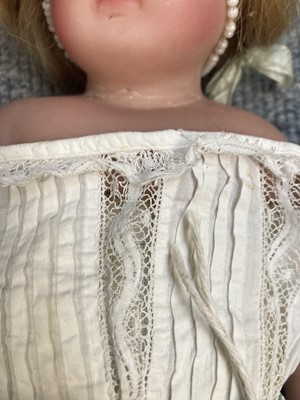 Lot 2007 - Circa 1850s Wax Shoulder Head Doll of Princess...