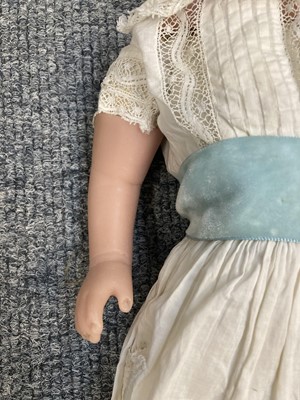 Lot 2007 - Circa 1850s Wax Shoulder Head Doll of Princess...