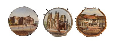 Lot 354 - Three 19th century pin-cushions, two circular,...