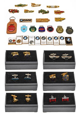 Lot 118 - Six Pairs of Motorcar Cuff Links, to include...