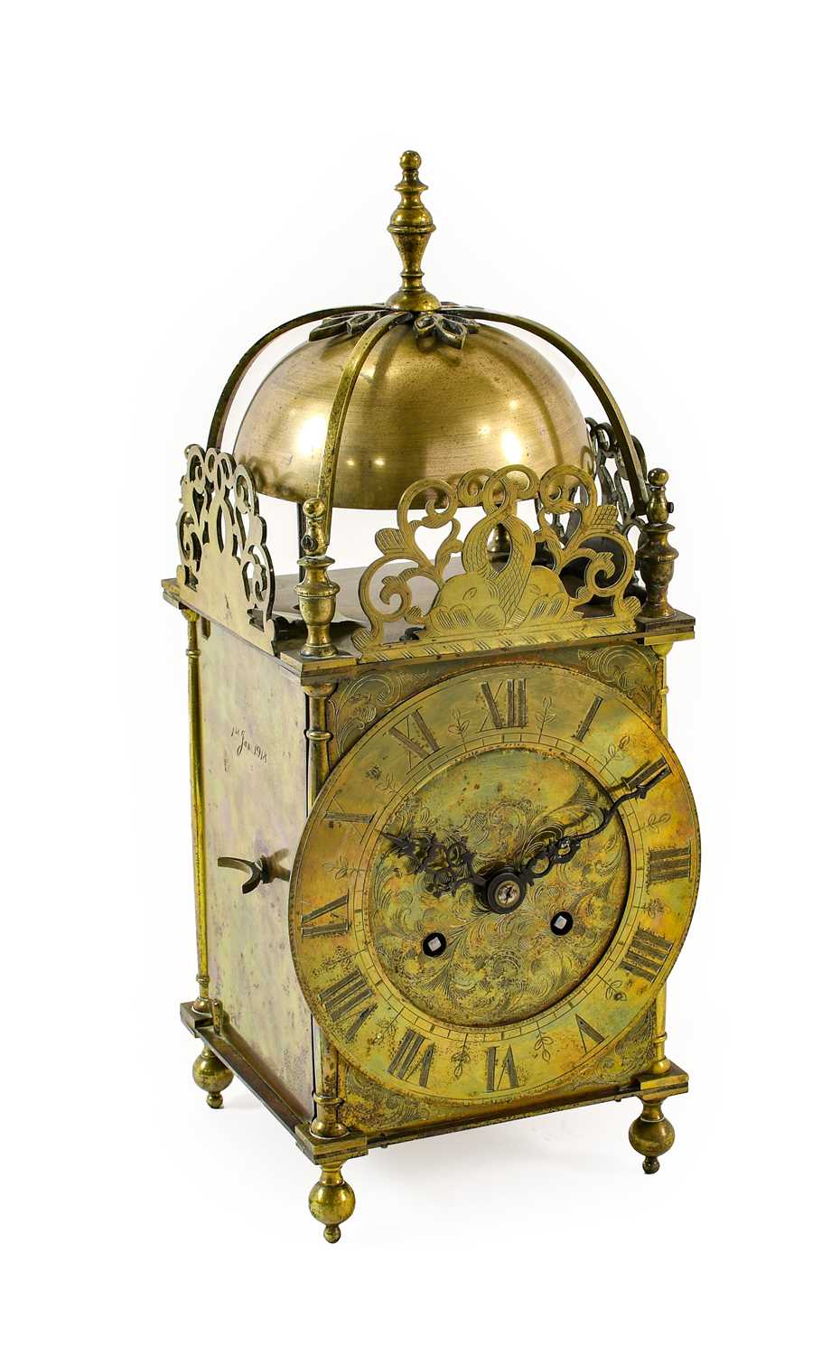 Lot 1082 - A Lantern Form Striking Mantel Clock, circa...