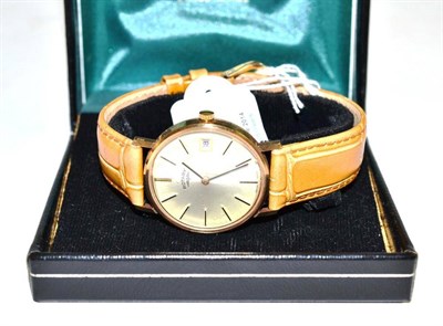 Lot 490 - A 9ct gold wristwatch signed Rotary