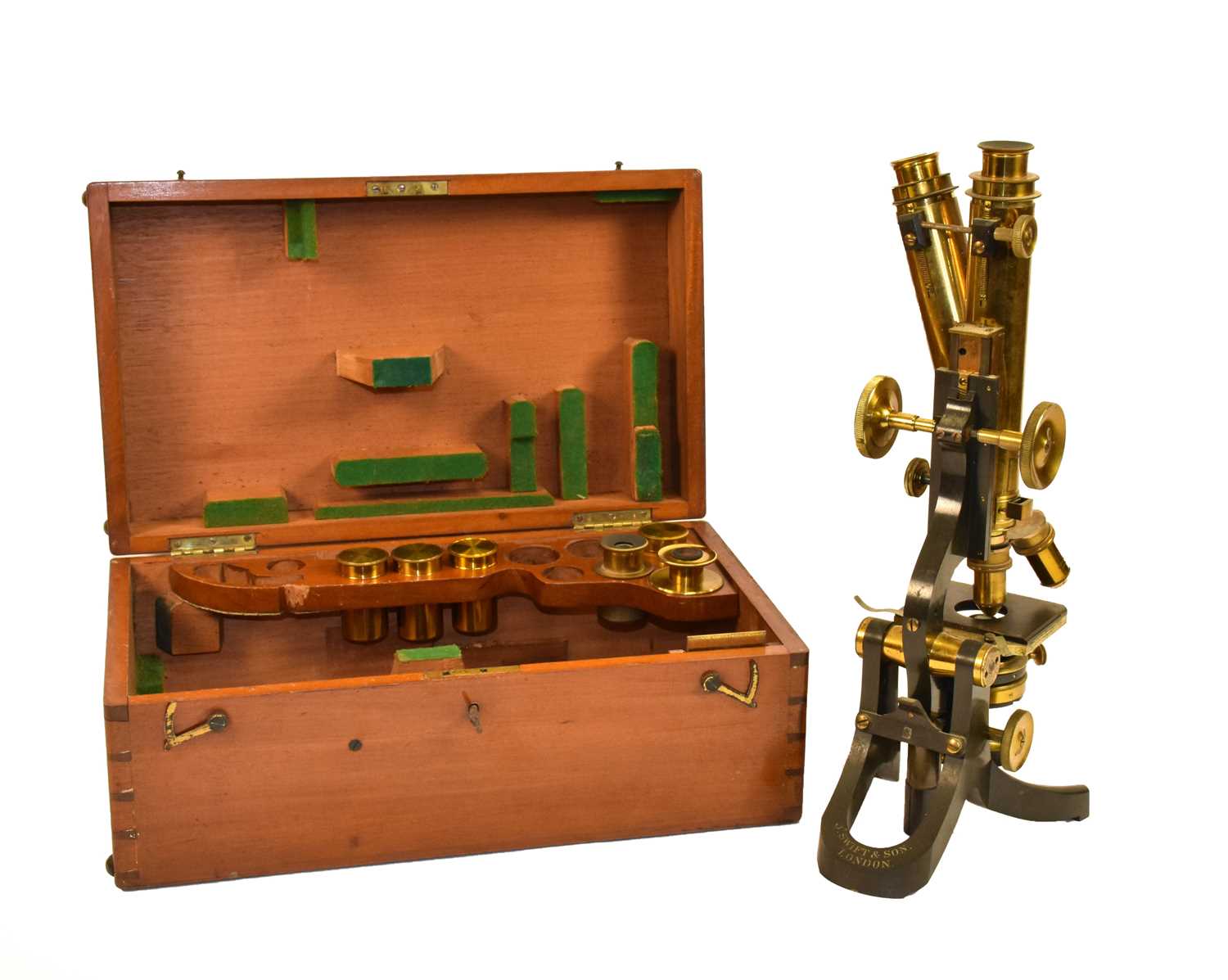 Lot 2188 - J Swift & Son (London) Binocular Microscope