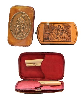 Lot 352 - Two cheroot cases, each oblong, the first with...