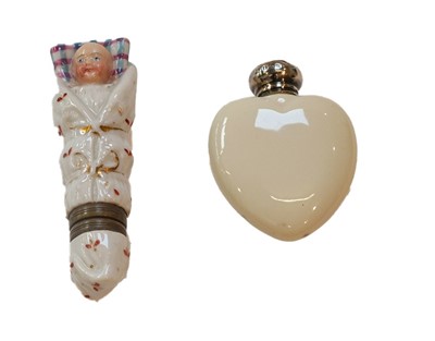 Lot 346 - A Silver-Mounted Ceramic Scent-Bottle,...