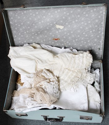 Lot 143 - Assorted White Linen and Textiles, comprising:...