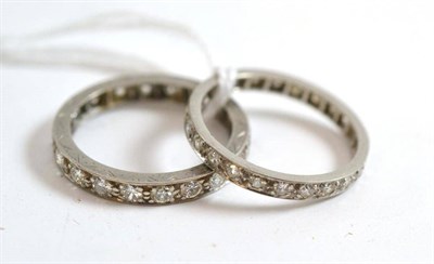 Lot 498 - Two diamond eternity rings