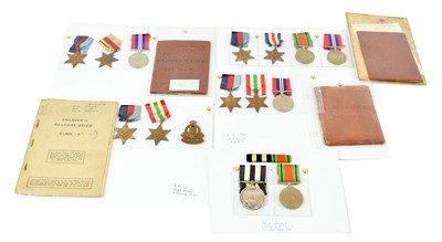 Lot 37 - Five Second World War Groups of Medals, to R.E....