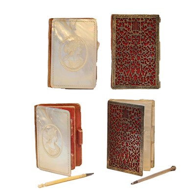 Lot 341 - Two aide memoires, each oblong, one mounted in...