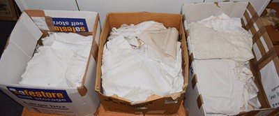 Lot 349 - A quantity of assorted white linen and cotton...