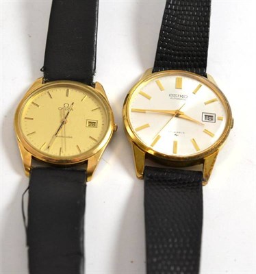 Lot 514 - An Omega Seamaster and a Seiko gents wristwatch