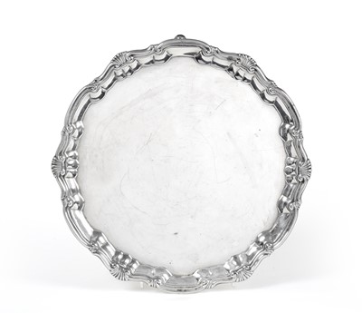 Lot 2005 - A George II Silver Salver, by William Peaston,...