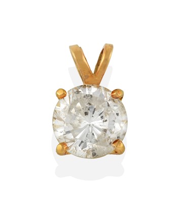 Lot 2385 - An 18 Carat Gold Diamond Solitaire Pendant,...