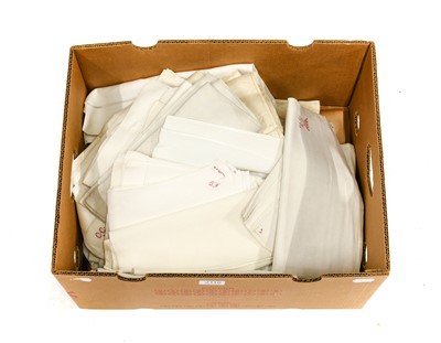 Lot 2118 - Composite Sets of White Linen Hand Towels,...