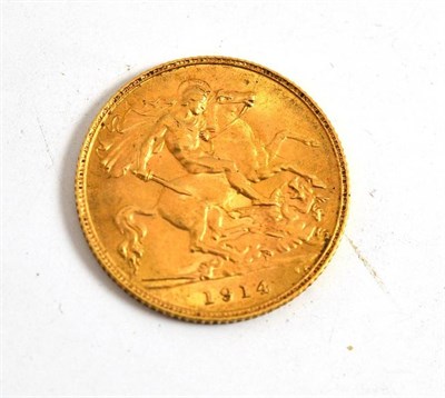 Lot 524 - A 1914 half sovereign