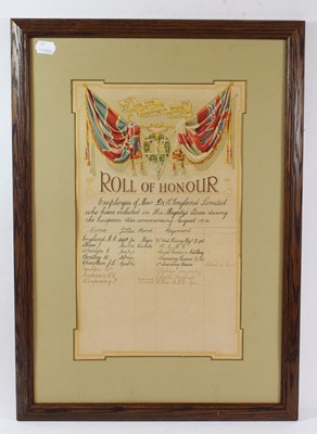 Lot 110 - A Quantity of Militaria, including two framed...