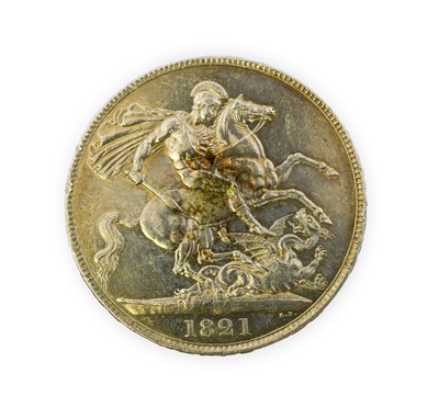 Lot 11 - George IV, Crown 1821 SECUNDO, minor contact...