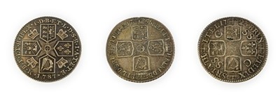 Lot 48 - 3 x Shillings comprising: George I 1723 first...