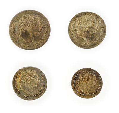 Lot 54 - George III, Maundy Set 1817, comprising...