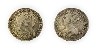 Lot 24 - Two Halfcrowns comprising: William & Mary 1689...