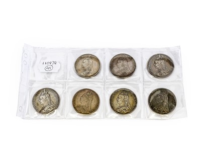 Lot 16 - Victoria, 7 x Jubilee Head Crowns comprising:...