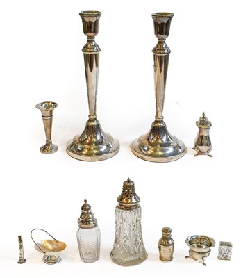 Lot 242 - A collection of assorted silver, including: a...