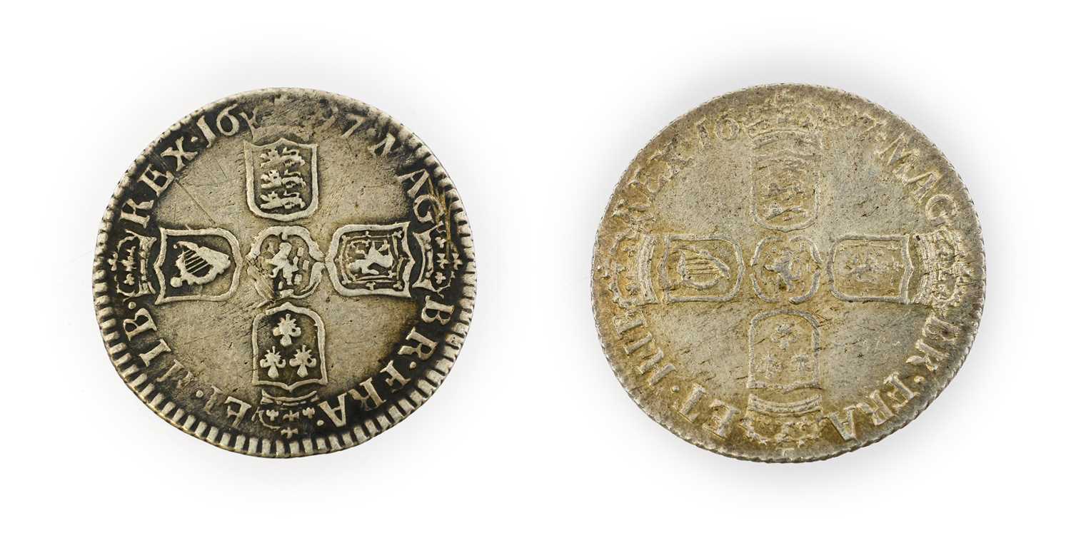 Lot 53 - William III, 2 x Sixpences comprising: 1697...