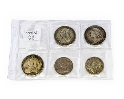 Lot 17 - Victoria, 3 x Old Head Crowns comprising: 1893...