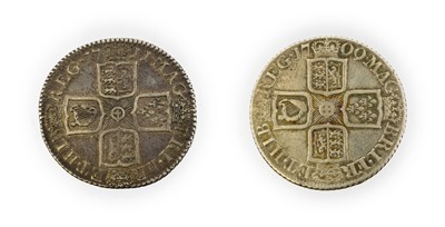 Lot 47 - Anne, 2 x Shillings comprising: 1709 third...