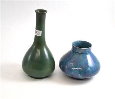 Lot 542 - Ruskin vase and a Minton vase