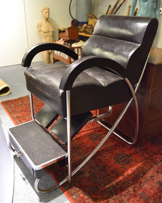 Lot 1114 - Scholl circa 1930's leather and chrome...