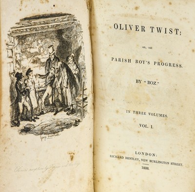 Lot 165 - Dickens (Charles). Oliver Twist, 1st edition, 1838