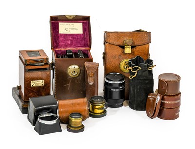 Lot 130 - Zeiss Ikon Compur Folding Camera, with other items