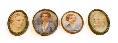 Lot 176 - Two portrait miniatures on ivory, including...