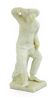 Lot 8 - A Bow White Porcelain Figure of Harlequin,...