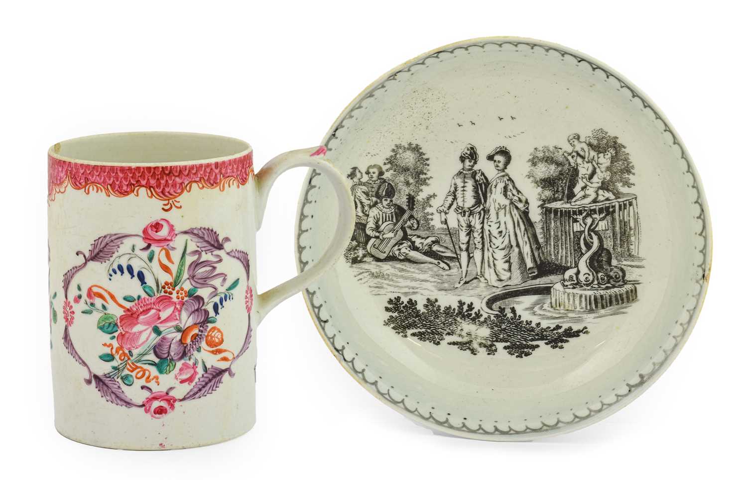 Lot 47 - A Baddeley-Littler Porcelain Mug, circa 1780,...