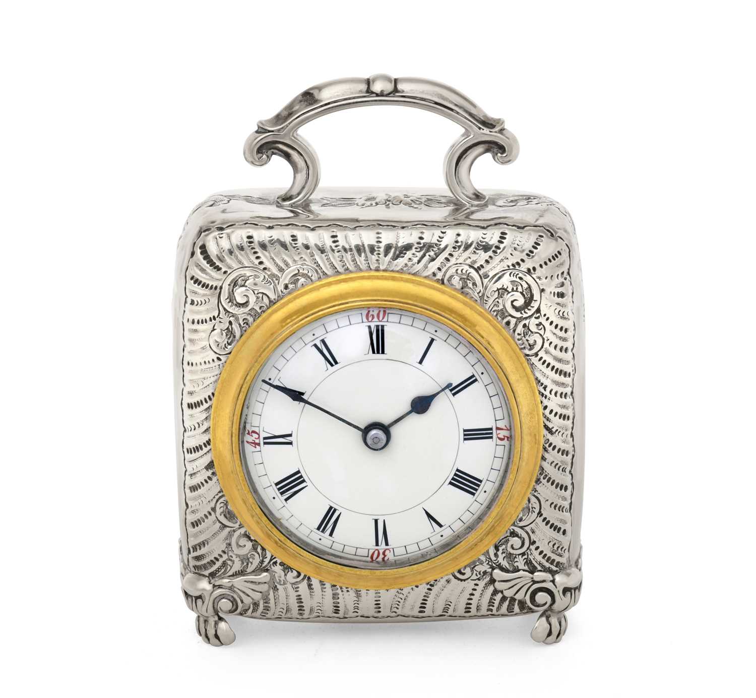 Lot 2140 - An Edward VII Silver Timepiece
