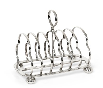 Lot 2134 - An Edward VII Silver Toastrack