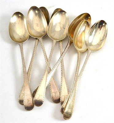 Lot 566 - Eight dessert spoons, London 1787