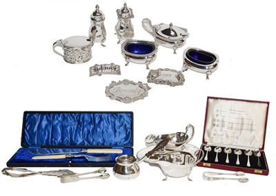 Lot 9 - A group of assorted silver and silver plate...