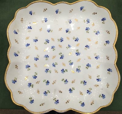 Lot 618 - A Nantgarw Porcelain Square Dish, circa 1820,...