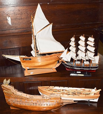 Lot 316 - A scratch-built model of a single masted...